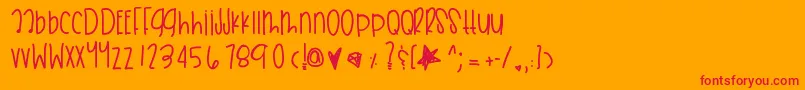 Skydunkwishes Font – Red Fonts on Orange Background
