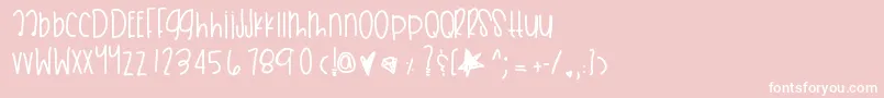 Skydunkwishes Font – White Fonts on Pink Background