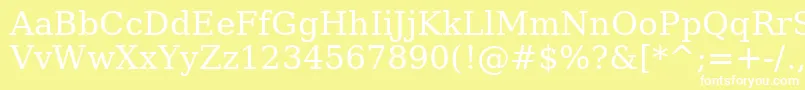 フォントAeGranada – 黄色い背景に白い文字