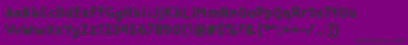 Czcionka SiKancil – czarne czcionki na fioletowym tle