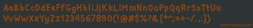 Шрифт SiKancil – коричневые шрифты на чёрном фоне