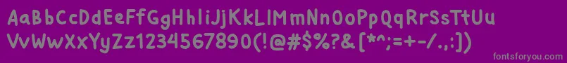 SiKancil Font – Gray Fonts on Purple Background