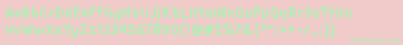 SiKancil Font – Green Fonts on Pink Background