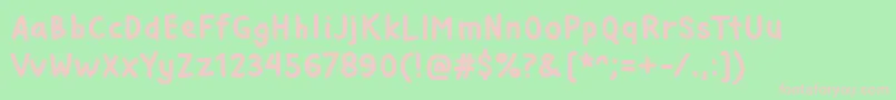 SiKancil Font – Pink Fonts on Green Background