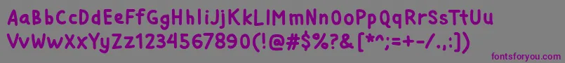 Шрифт SiKancil – фиолетовые шрифты на сером фоне
