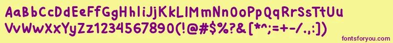SiKancil Font – Purple Fonts on Yellow Background