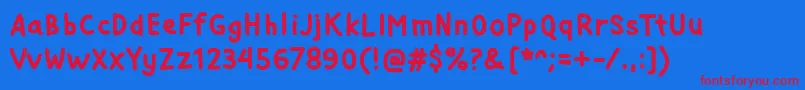 Шрифт SiKancil – красные шрифты на синем фоне