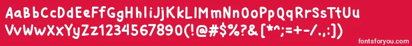 フォントSiKancil – 赤い背景に白い文字