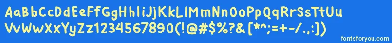SiKancil Font – Yellow Fonts on Blue Background