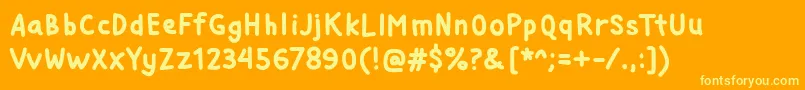 Шрифт SiKancil – жёлтые шрифты на оранжевом фоне