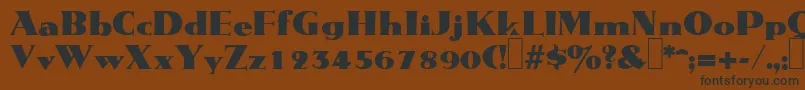 M691DecoRegular Font – Black Fonts on Brown Background