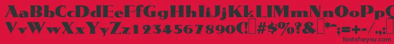 M691DecoRegular Font – Black Fonts on Red Background