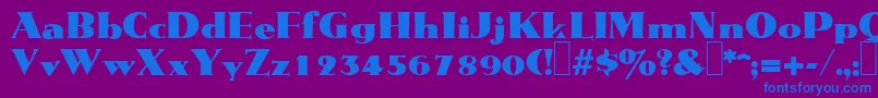 M691DecoRegular Font – Blue Fonts on Purple Background
