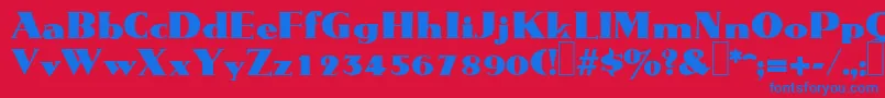 M691DecoRegular Font – Blue Fonts on Red Background