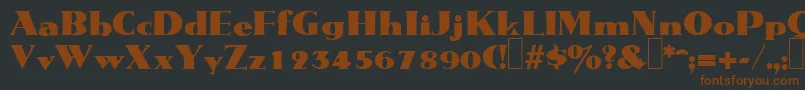 M691DecoRegular Font – Brown Fonts on Black Background