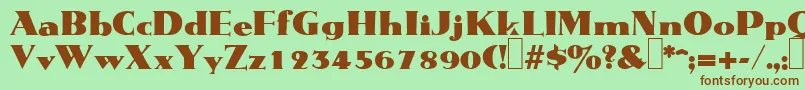 M691DecoRegular Font – Brown Fonts on Green Background