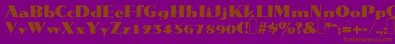 M691DecoRegular Font – Brown Fonts on Purple Background