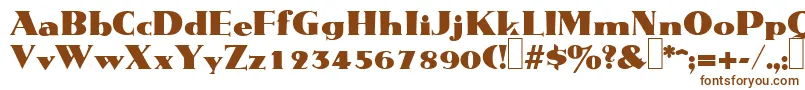 M691DecoRegular Font – Brown Fonts on White Background