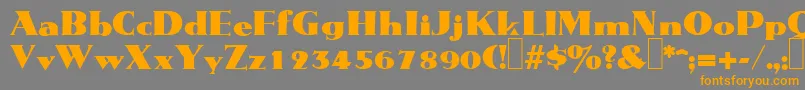 M691DecoRegular Font – Orange Fonts on Gray Background