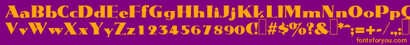 M691DecoRegular Font – Orange Fonts on Purple Background