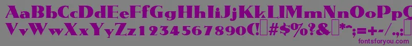 M691DecoRegular Font – Purple Fonts on Gray Background