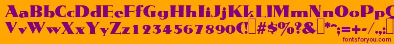 M691DecoRegular Font – Purple Fonts on Orange Background