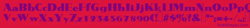 M691DecoRegular Font – Purple Fonts on Red Background