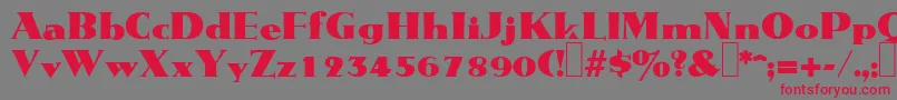 M691DecoRegular Font – Red Fonts on Gray Background