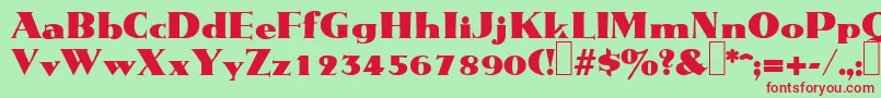 M691DecoRegular Font – Red Fonts on Green Background