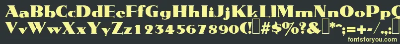 M691DecoRegular Font – Yellow Fonts on Black Background