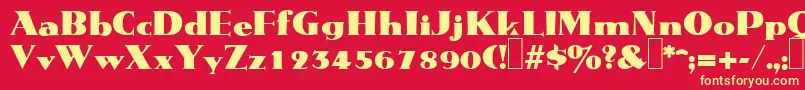 M691DecoRegular Font – Yellow Fonts on Red Background