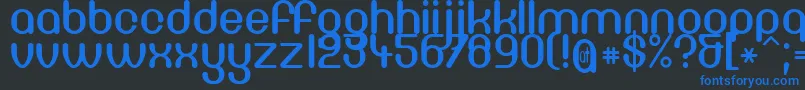 Шрифт Df66c – синие шрифты на чёрном фоне