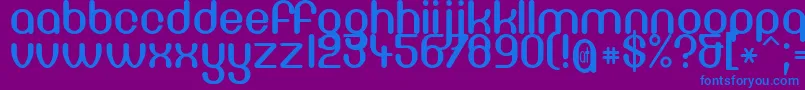 Police Df66c – polices bleues sur fond violet
