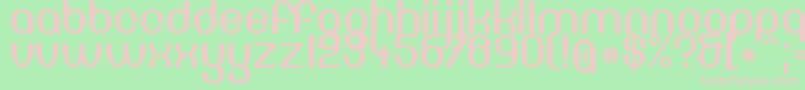 Df66c Font – Pink Fonts on Green Background