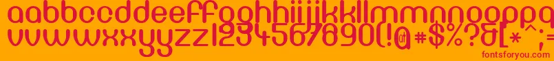 Df66c Font – Red Fonts on Orange Background
