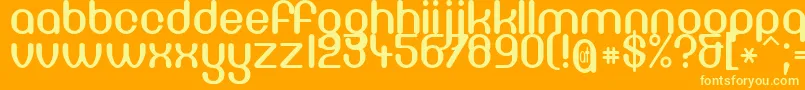Fonte Df66c – fontes amarelas em um fundo laranja