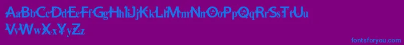Шрифт Vtks Estilosa – синие шрифты на фиолетовом фоне