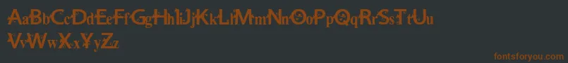 Шрифт Vtks Estilosa – коричневые шрифты на чёрном фоне