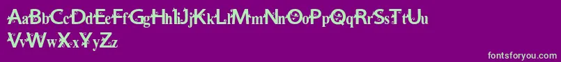 Vtks Estilosa Font – Green Fonts on Purple Background