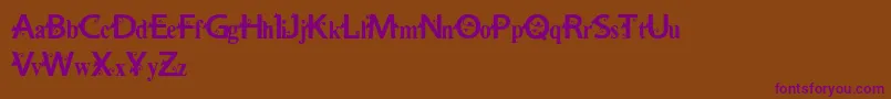 Шрифт Vtks Estilosa – фиолетовые шрифты на коричневом фоне