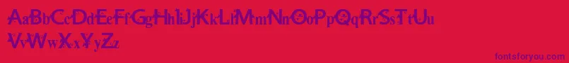 Vtks Estilosa Font – Purple Fonts on Red Background