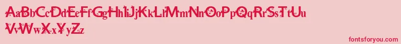 Vtks Estilosa Font – Red Fonts on Pink Background