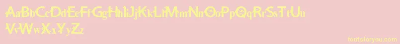 Vtks Estilosa Font – Yellow Fonts on Pink Background