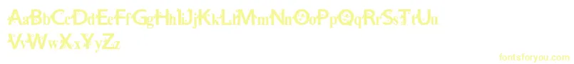 Vtks Estilosa Font – Yellow Fonts on White Background