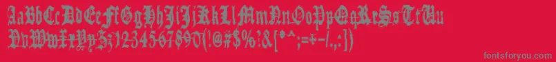 MetamorphoseRequiem Font – Gray Fonts on Red Background