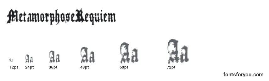 Размеры шрифта MetamorphoseRequiem
