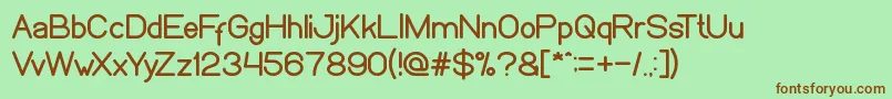WeknowWindows Font – Brown Fonts on Green Background