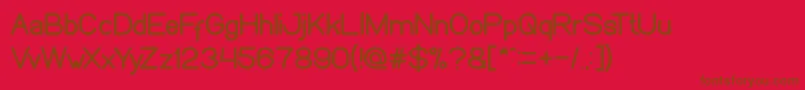 Saiba mais sobre a fonte WeknowWindows Fonte WeknowWindows – fontes marrons em um fundo vermelho