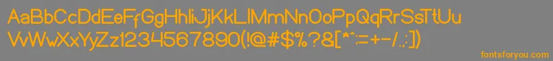 WeknowWindows-Schriftart – Orangefarbene Schriften auf grauem Hintergrund