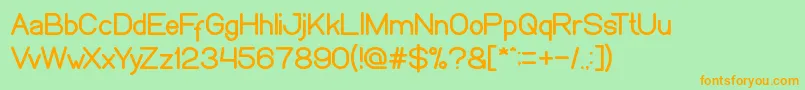 WeknowWindows Font – Orange Fonts on Green Background